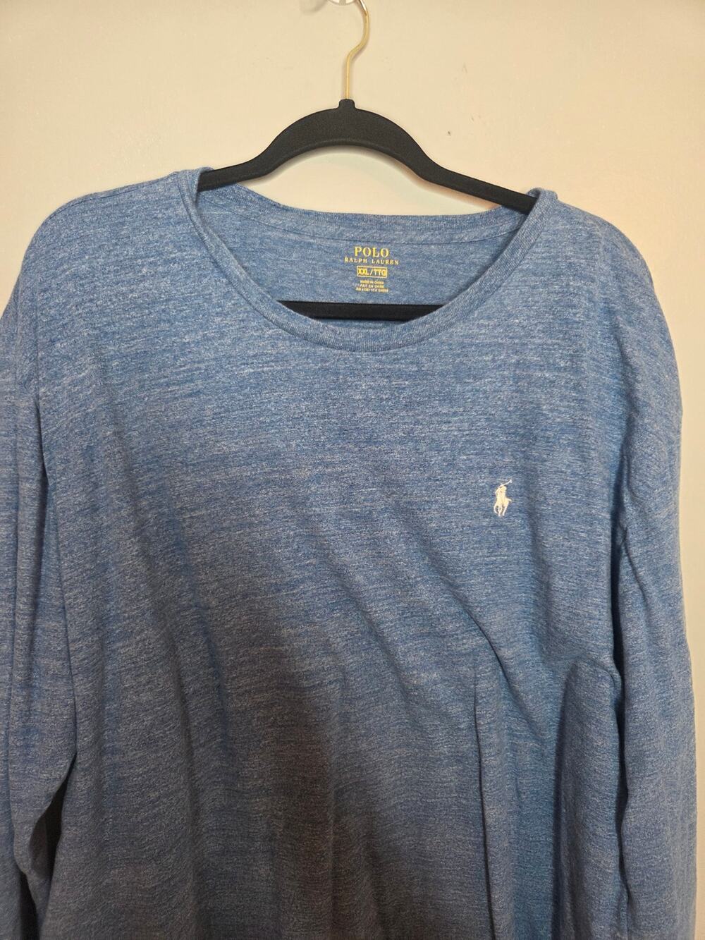 Polo Ralph Lauren Mens Size XXL Blue Long Sleeve Crew Neck T-Shirt